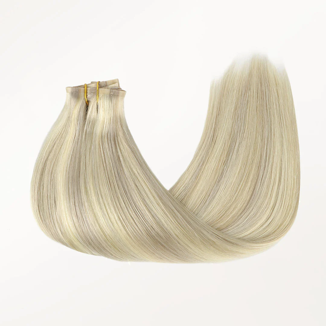 Ash Blonde Highlights (17A/60A) Seamless Clip-Ins (130g-160g) - Image 3