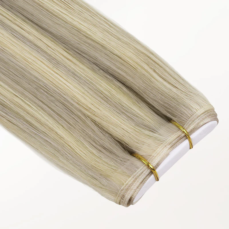 Ash Blonde Highlights (17A/60A) Genius Tape Weft Hair Extensions 60g - Image 8