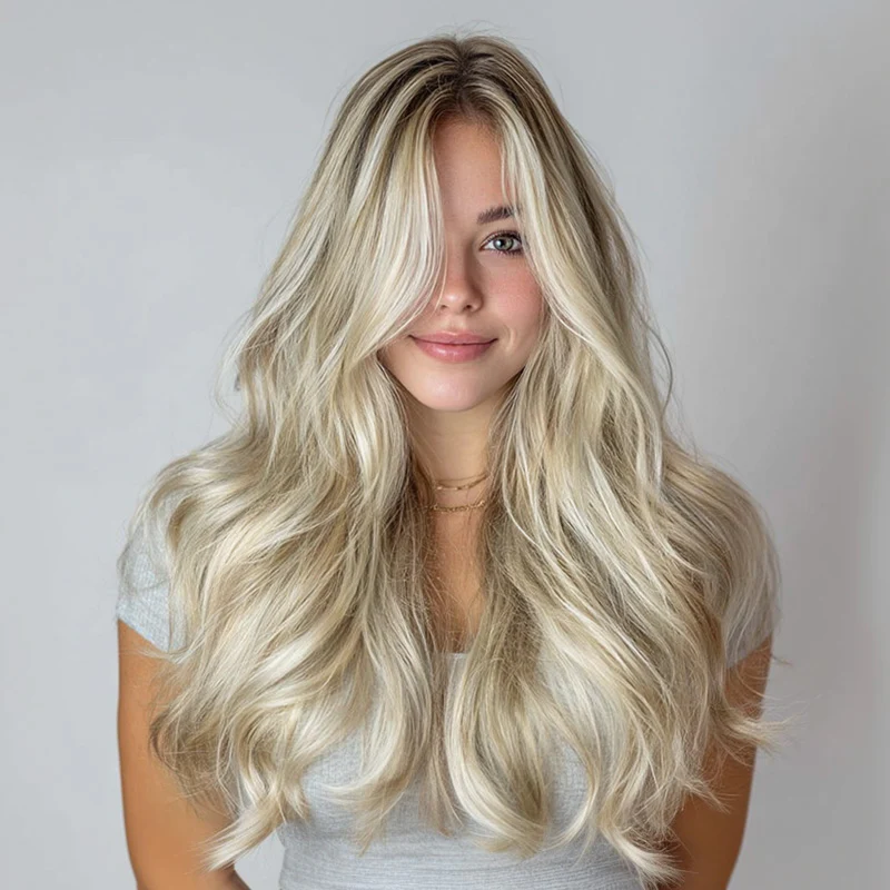Ash Blonde Highlights (17A/60A) I-Tip Hair Extensions 50g - Image 2