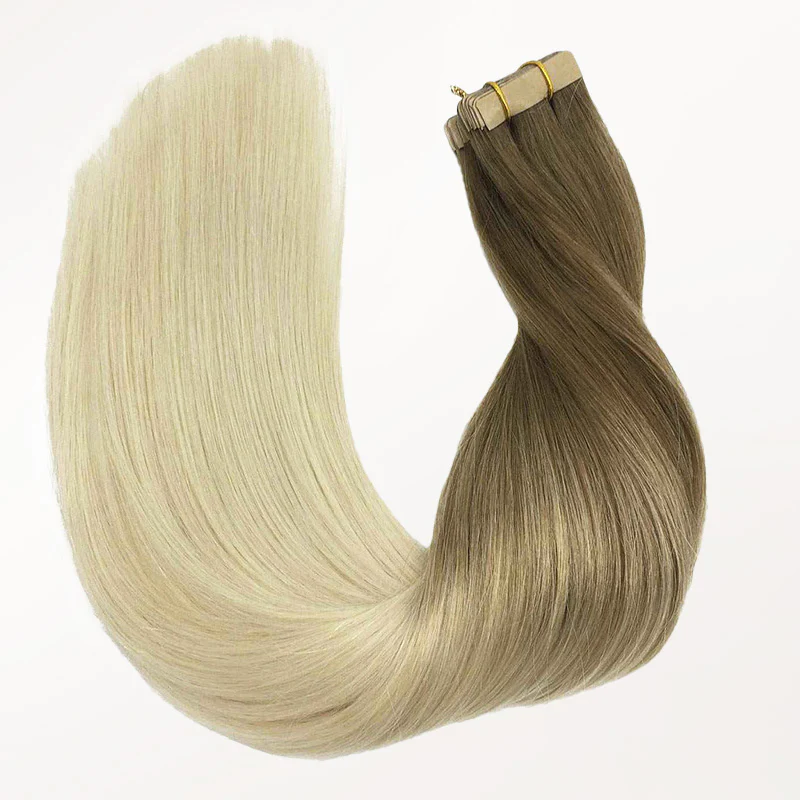 Ash Brown to Platinum Blonde (9/60) Tape-Ins 50g [Clearance] - Image 3