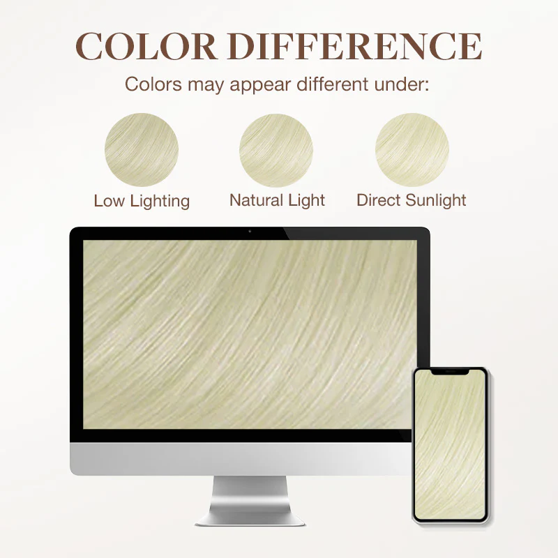 Bleach Blonde (613) Wire Hair Extensions (70g-110g) - Image 6