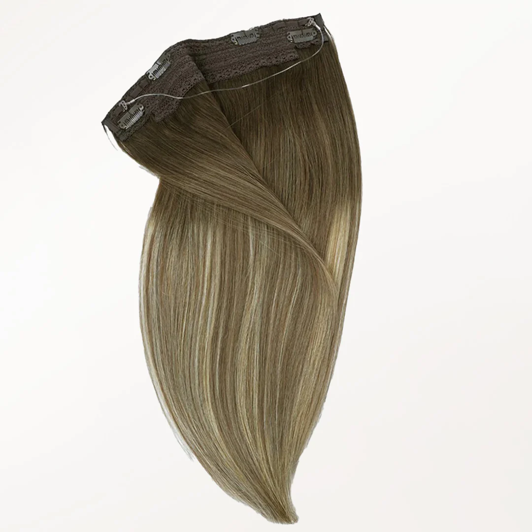 Bleach Blonde Balayage (3/8/613) Wire Hair Extensions (70g-110g) - Image 4