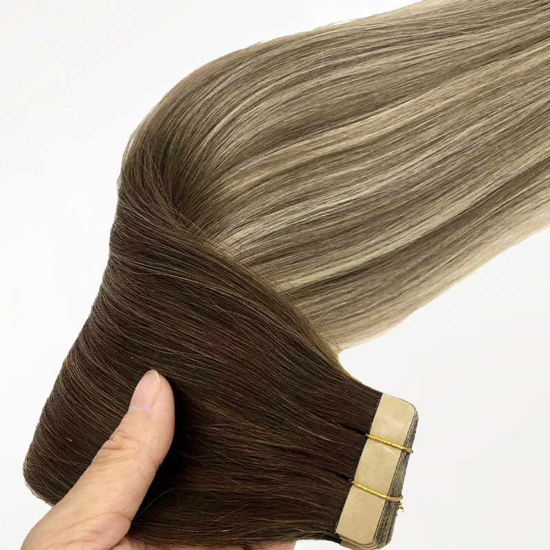 Bleach Blonde Balayage (3/8/613) Tape-Ins 50g - Image 6