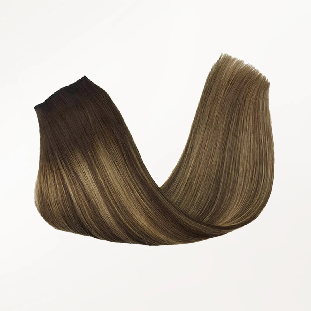 Caramel Blonde Balayage (4/27/4) Wire Hair Extensions (70g-110g) - Image 5