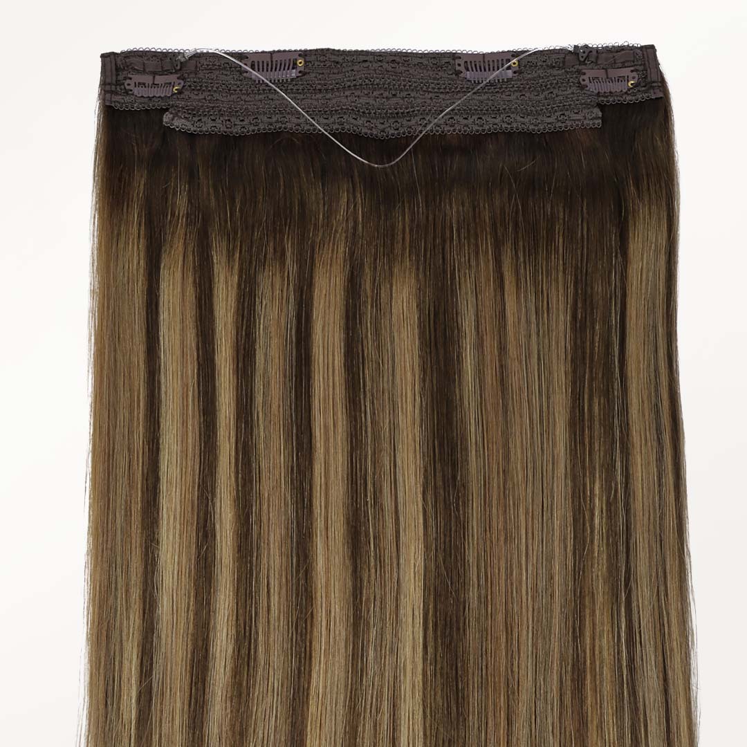 Caramel Blonde Balayage (4/27/4) Wire Hair Extensions (70g-110g) - Image 3