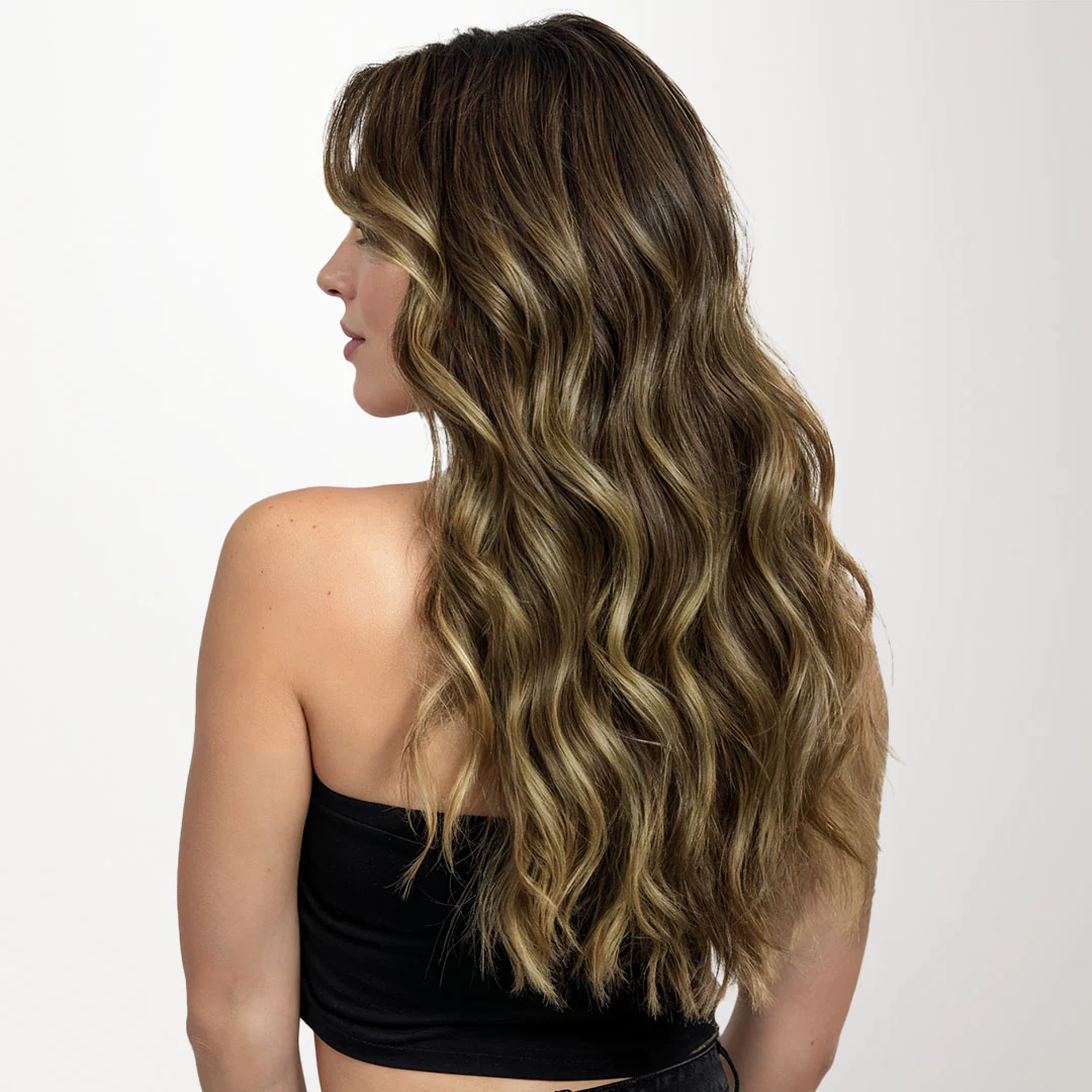 Caramel Blonde Balayage (4/27/4) Seamless Clip-Ins (130g-160g) - Image 2