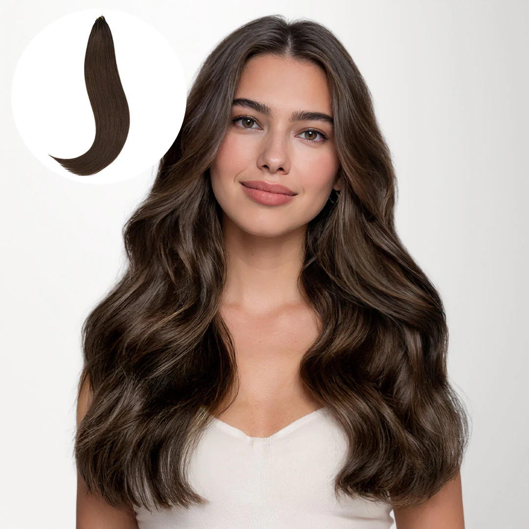 Chocolate Brown (4A) Feather Weft Hair Extension (50g-60g)