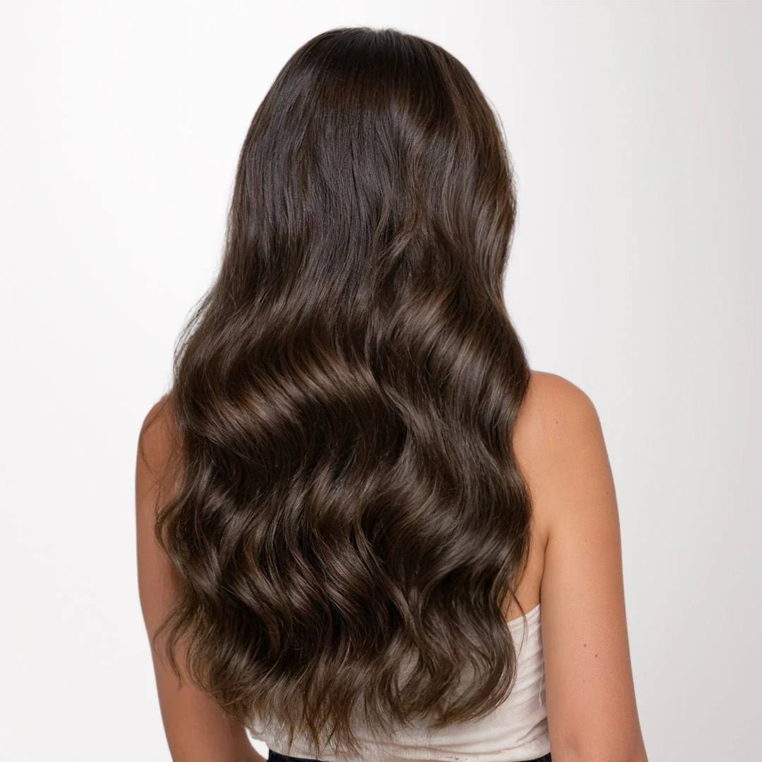 Chocolate Brown (4A) Feather Weft Hair Extension (50g-60g) - Image 2