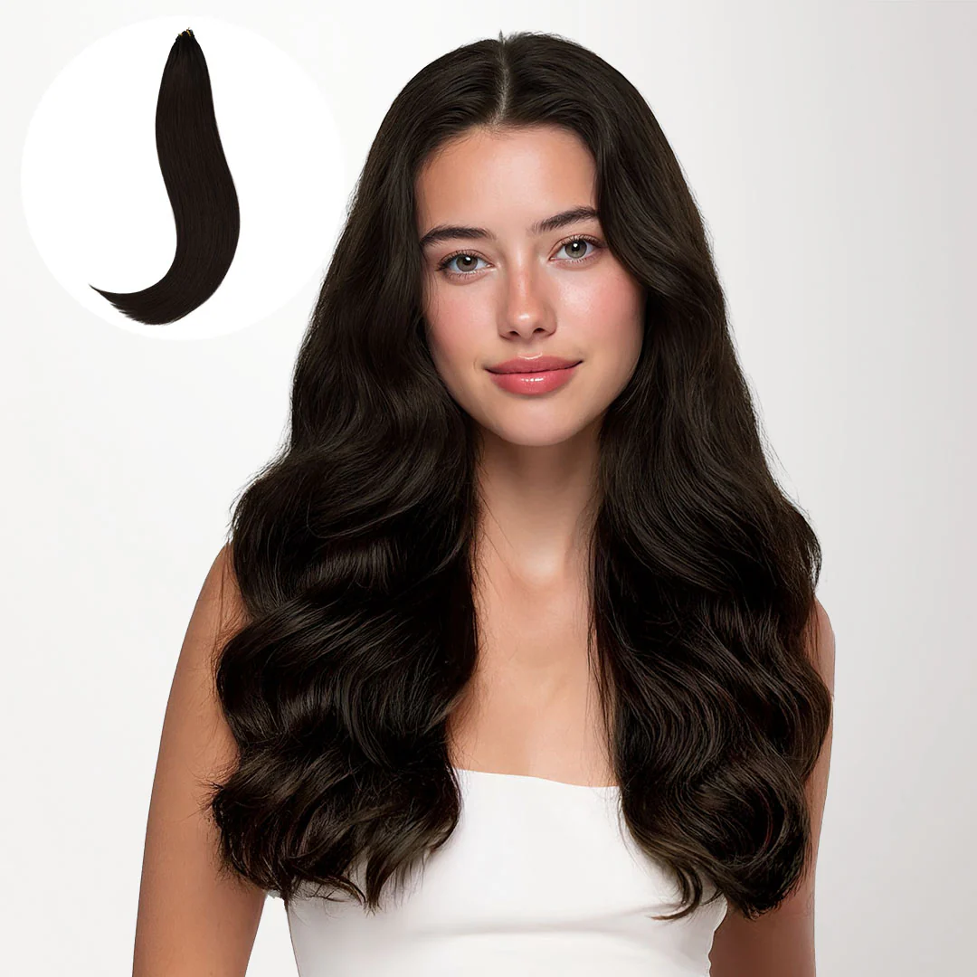 Dark Brown (2) Feather Weft Hair Extension (50g-60g)