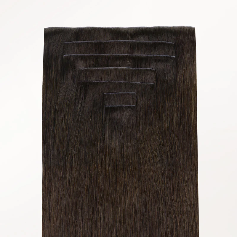 Dark Brown (2) Invisi Edge Seamless Clip-Ins (140g-160g) - Image 4