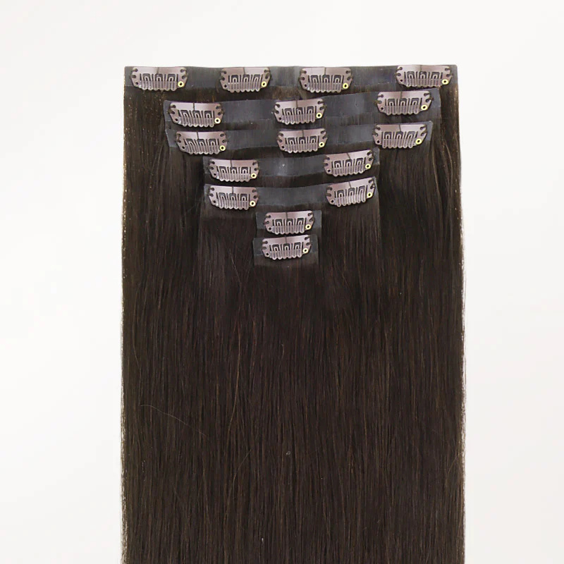 Dark Brown (2) Invisi Edge Seamless Clip-Ins (140g-160g) - Image 5