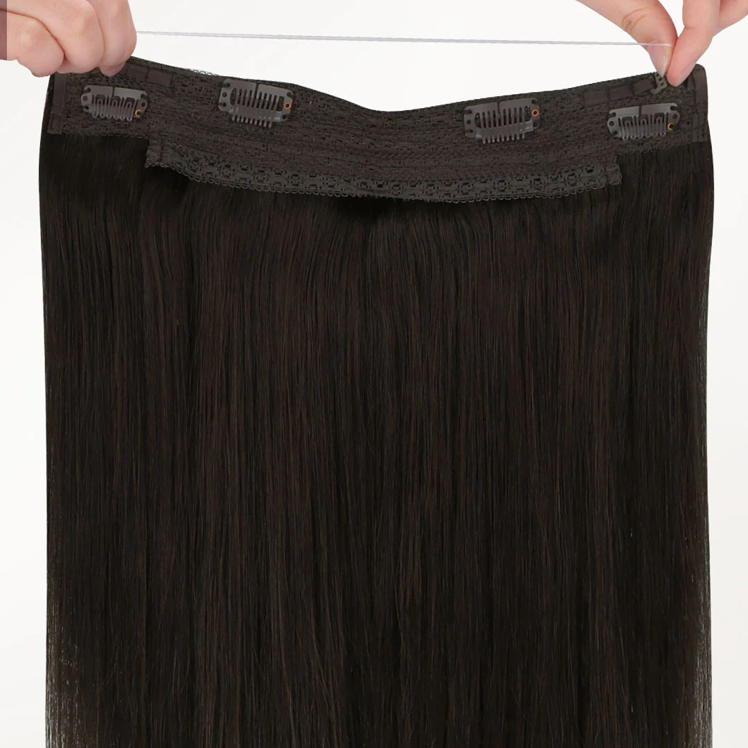 Dark Brown (2) Wire Hair Extensions (70g-110g) - Image 3