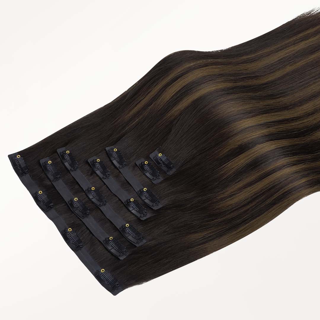 Dark Brown Balayage (2/6/2) Seamless Clip-Ins (130g-160g) - Image 4