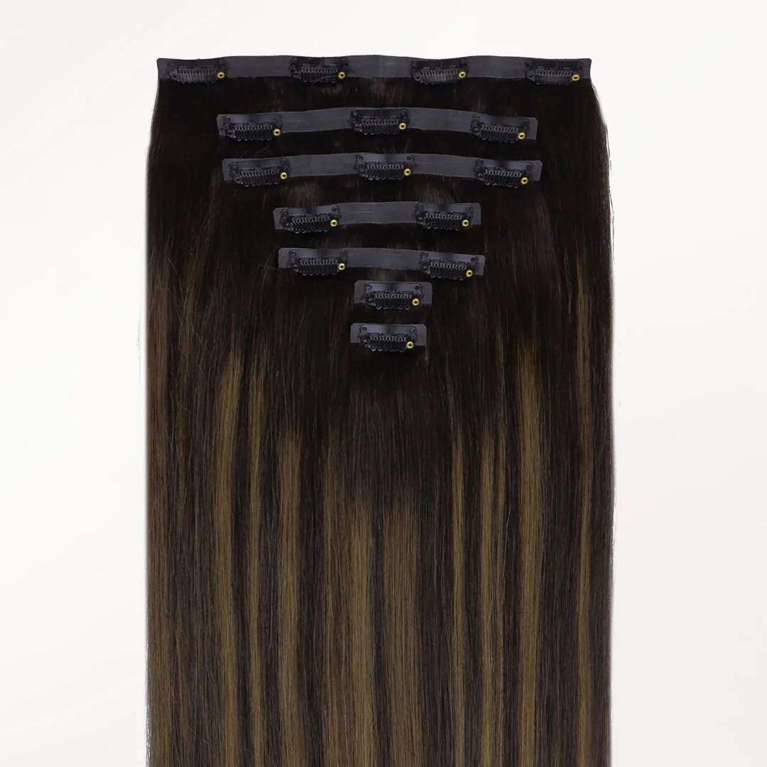 Dark Brown Balayage (2/6/2) Seamless Clip-Ins (130g-160g) - Image 8