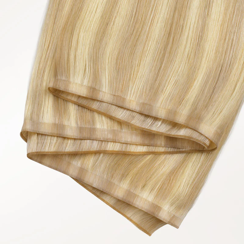 Dirty Blonde Highlights (18D/22F) Genius Tape Weft Hair Extensions 60g - Image 6