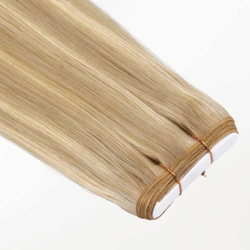 Dirty Blonde Highlights (18D/22F) Genius Tape Weft Hair Extensions 60g - Image 8