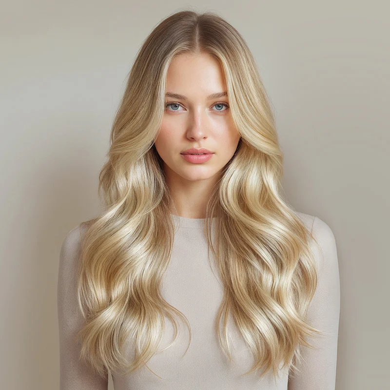Dirty Blonde Highlights (18D/22F) I-Tip Hair Extensions 50g - Image 2