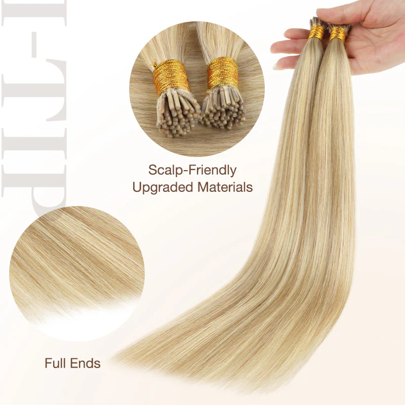 Dirty Blonde Highlights (18D/22F) I-Tip Set - Image 3
