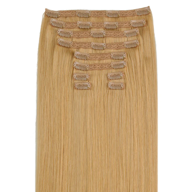 Double Drawn Clip in Hair Extensions 160g-sale - Image 21