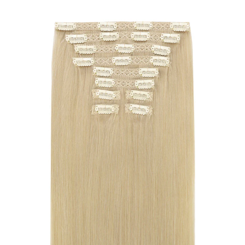Double Drawn Clip in Hair Extensions 160g-sale - Image 37