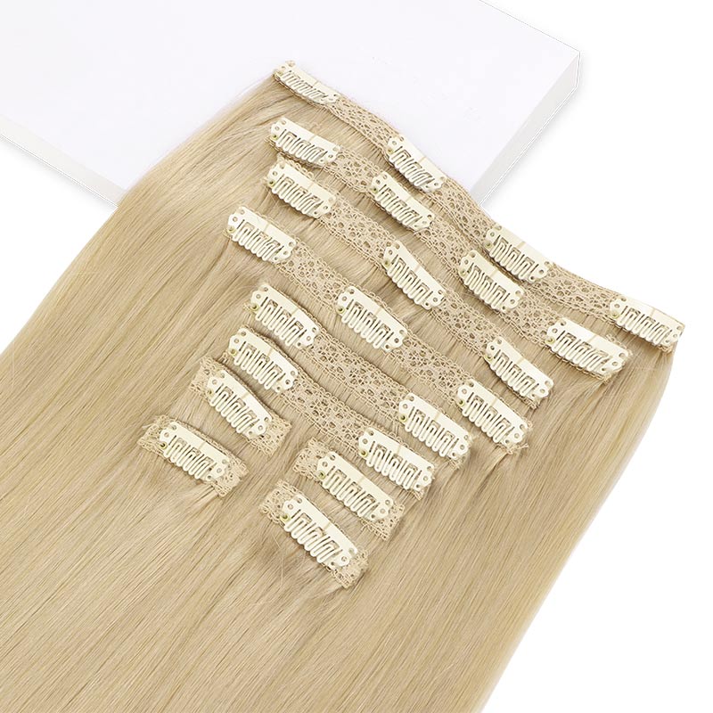 Double Drawn Clip in Hair Extensions 160g-sale - Image 38