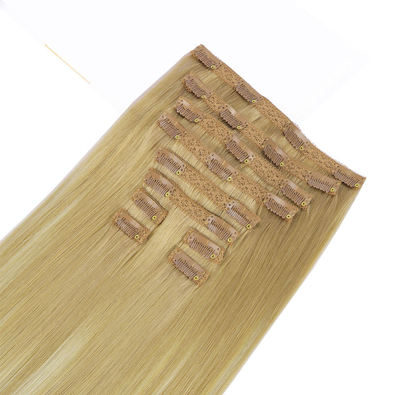 Double Drawn Clip in Hair Extensions 160g-sale - Image 73