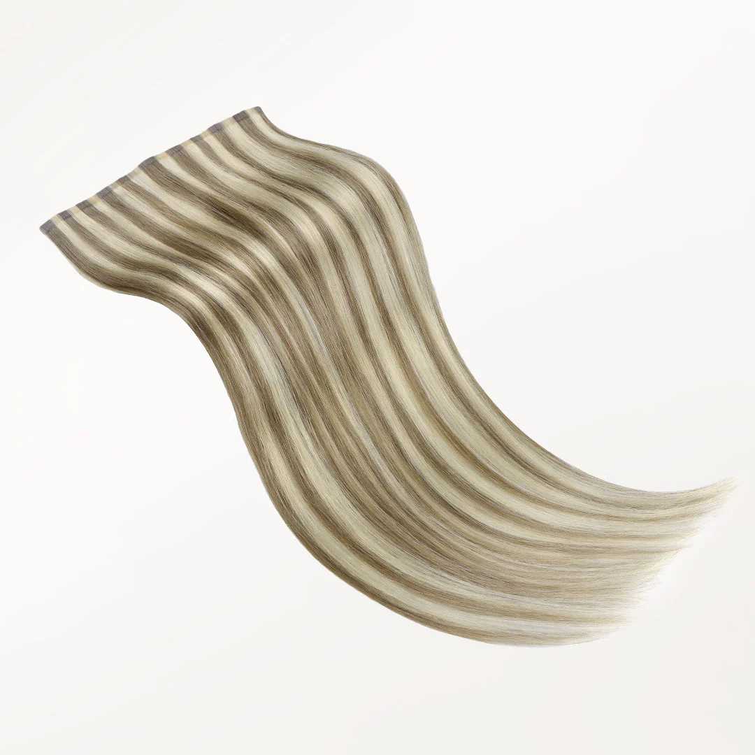 Golden Blonde Highlights (8B/60B) Seamless Clip-Ins (130g-160g) - Image 3