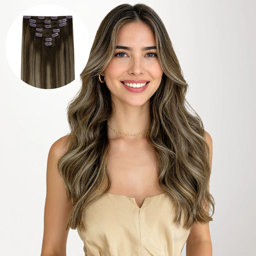 Honey Blonde Balayage (4/26/4) Classic Clip-Ins (120g-130g)