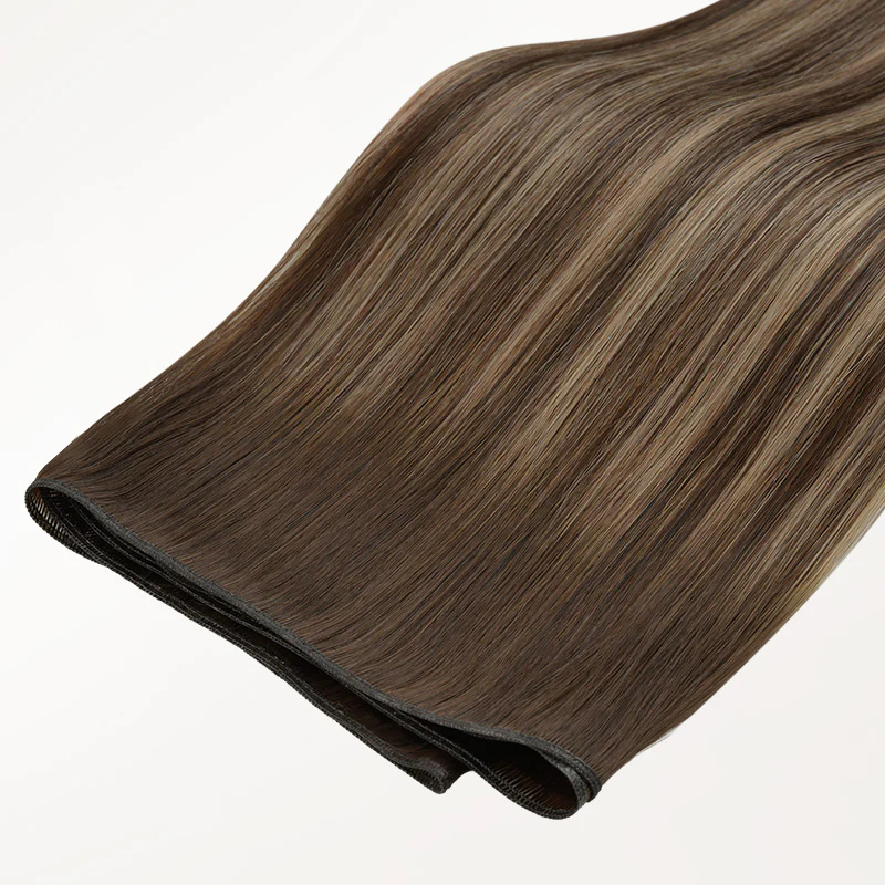 Honey Blonde Balayage (4/26/4) Genius Weft Hair Extensions (50-120g) - Image 4