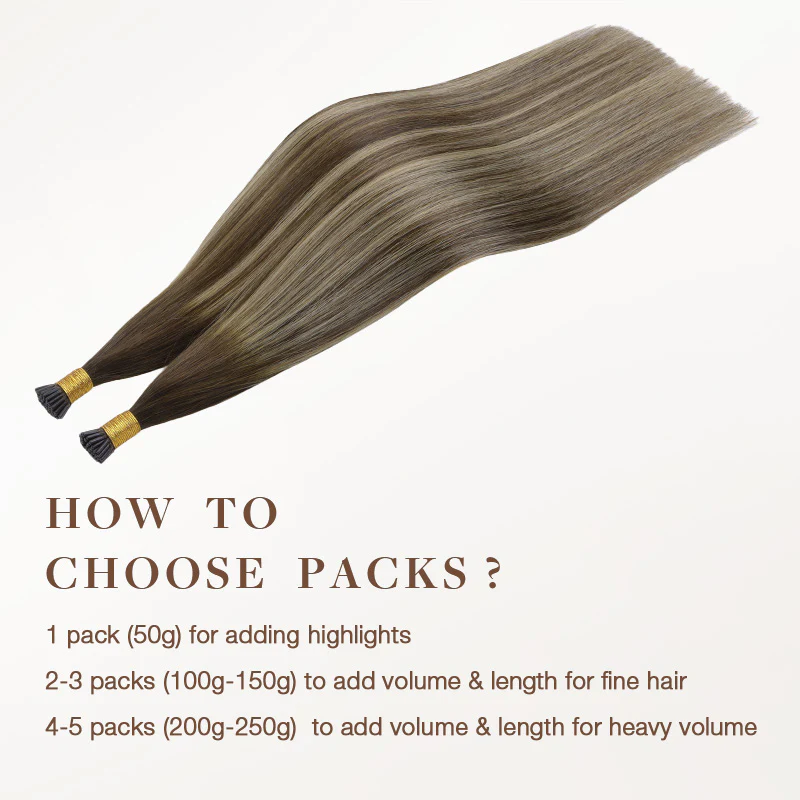 Honey Blonde Balayage (4/26/4) I-Tip Set - Image 6