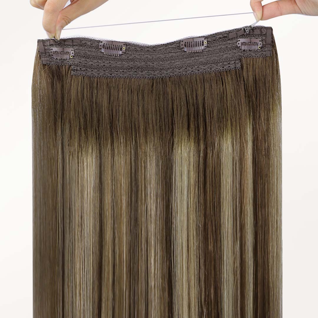 Honey Blonde Balayage (4/26/4) Wire Hair Extensions (70g-110g) - Image 3