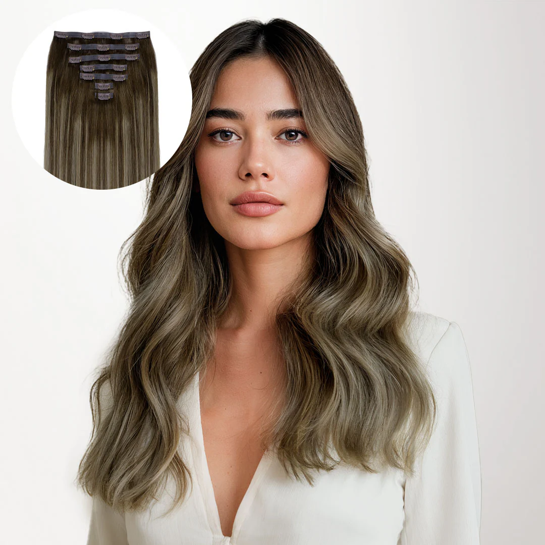Honey Blonde Balayage (4/26/4) Seamless Clip-Ins (130g-160g)