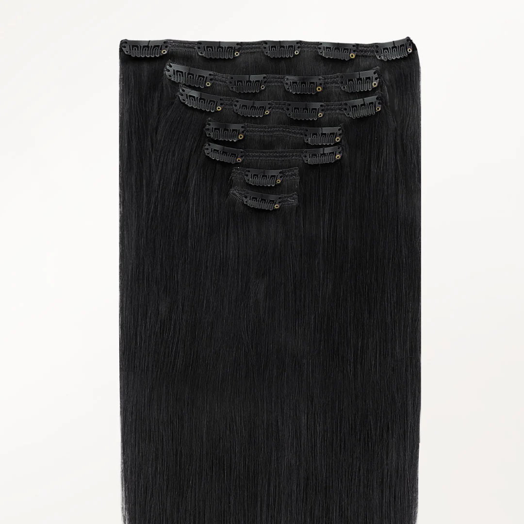 Jet Black (1) Thick Clip-Ins Set - Image 4