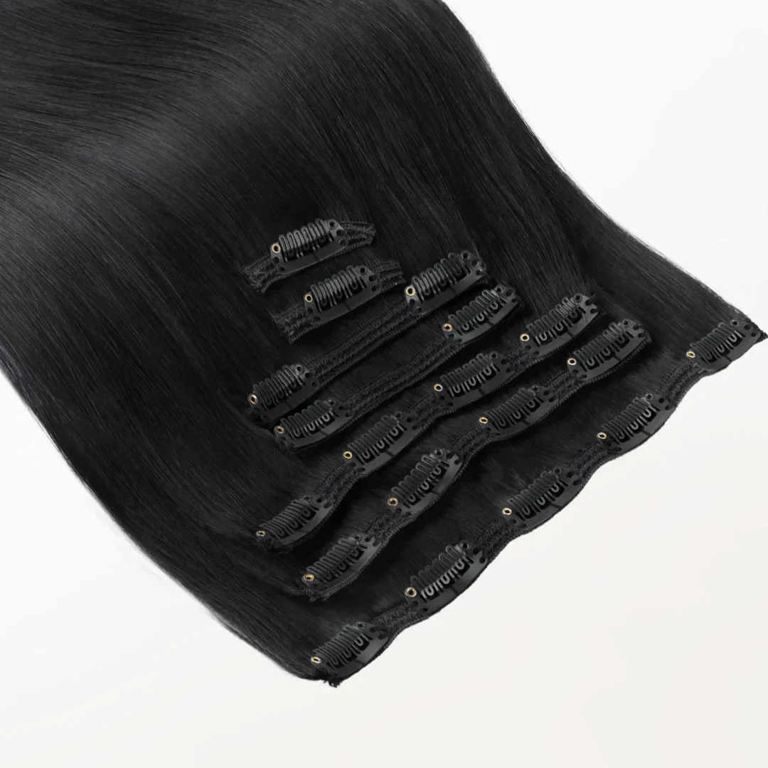 Jet Black (1) Thick Clip-Ins Set - Image 6