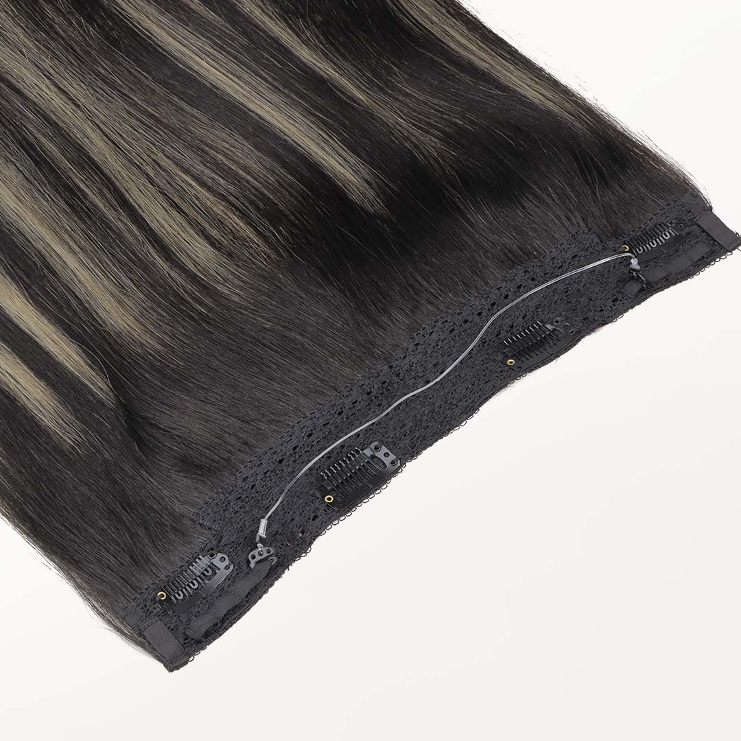 Black to Light Blonde Balayage (1B/19/1B) Wire Hair Extensions (70g-110g) - Image 5