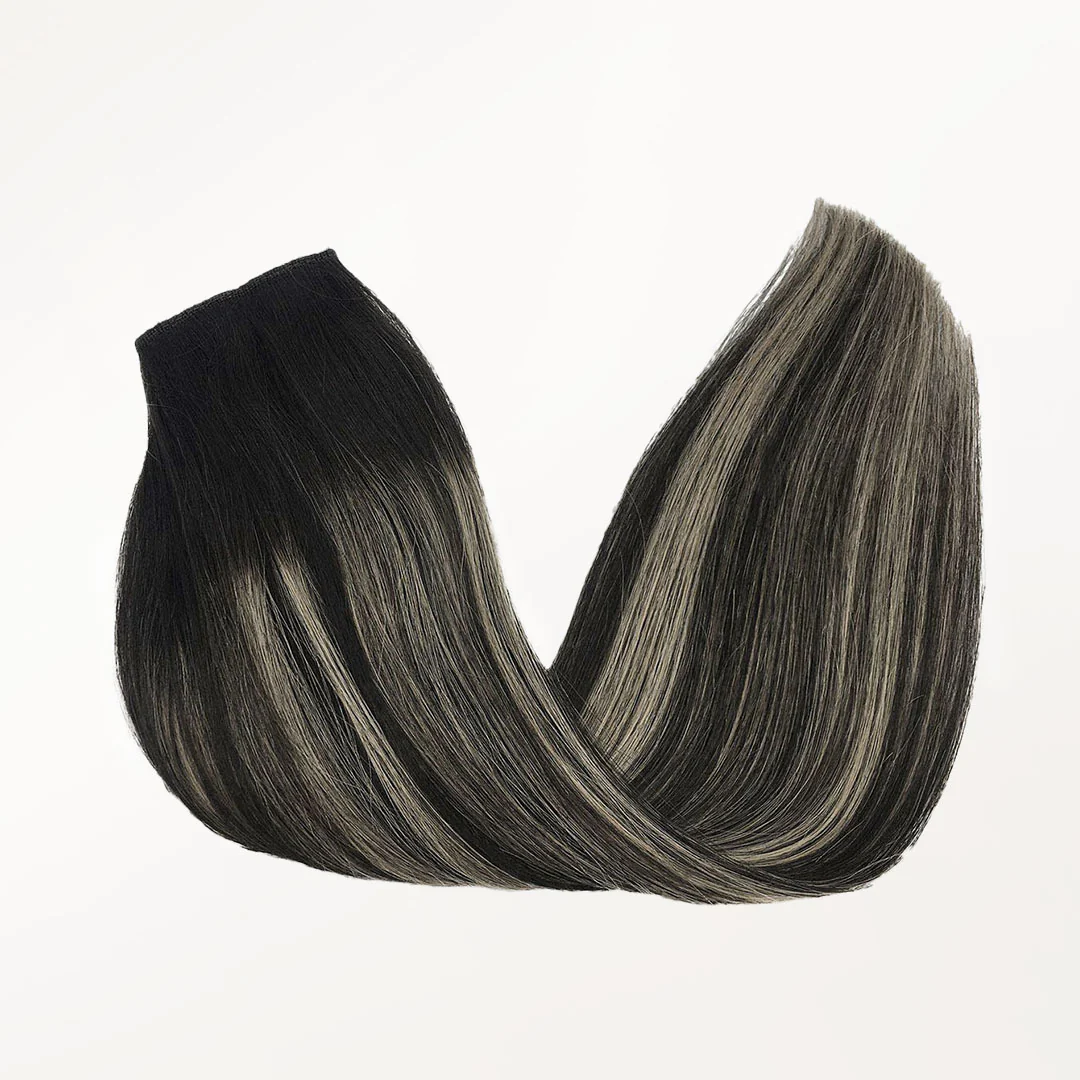 Black to Light Blonde Balayage (1B/19/1B) Wire Hair Extensions (70g-110g) - Image 6