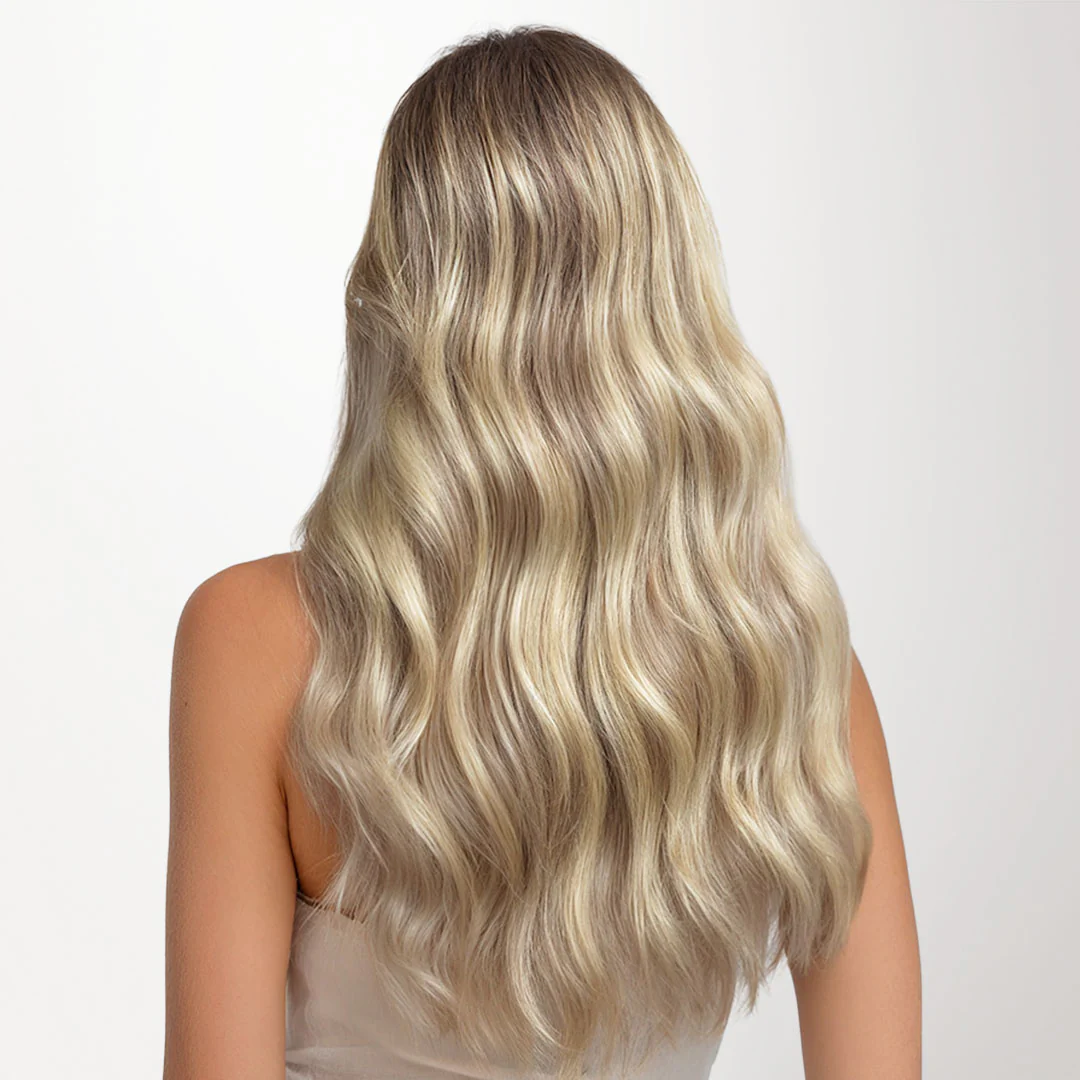 Light Blonde Highlights (16/22A) Feather Weft Hair Extension (50g-60g) - Image 2
