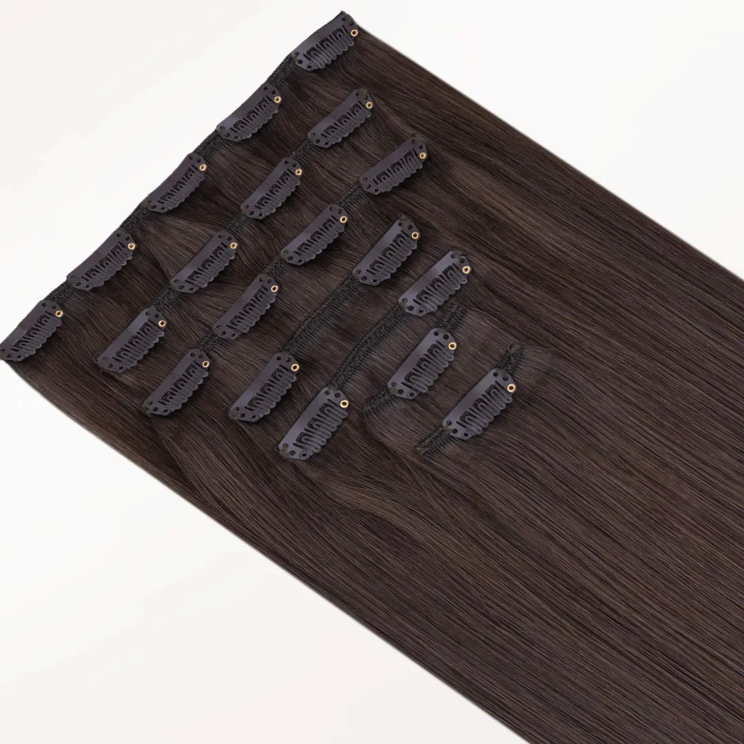 Light Brown (2A) Classic Clip-Ins (120g-150g) [Clearance] - Image 4