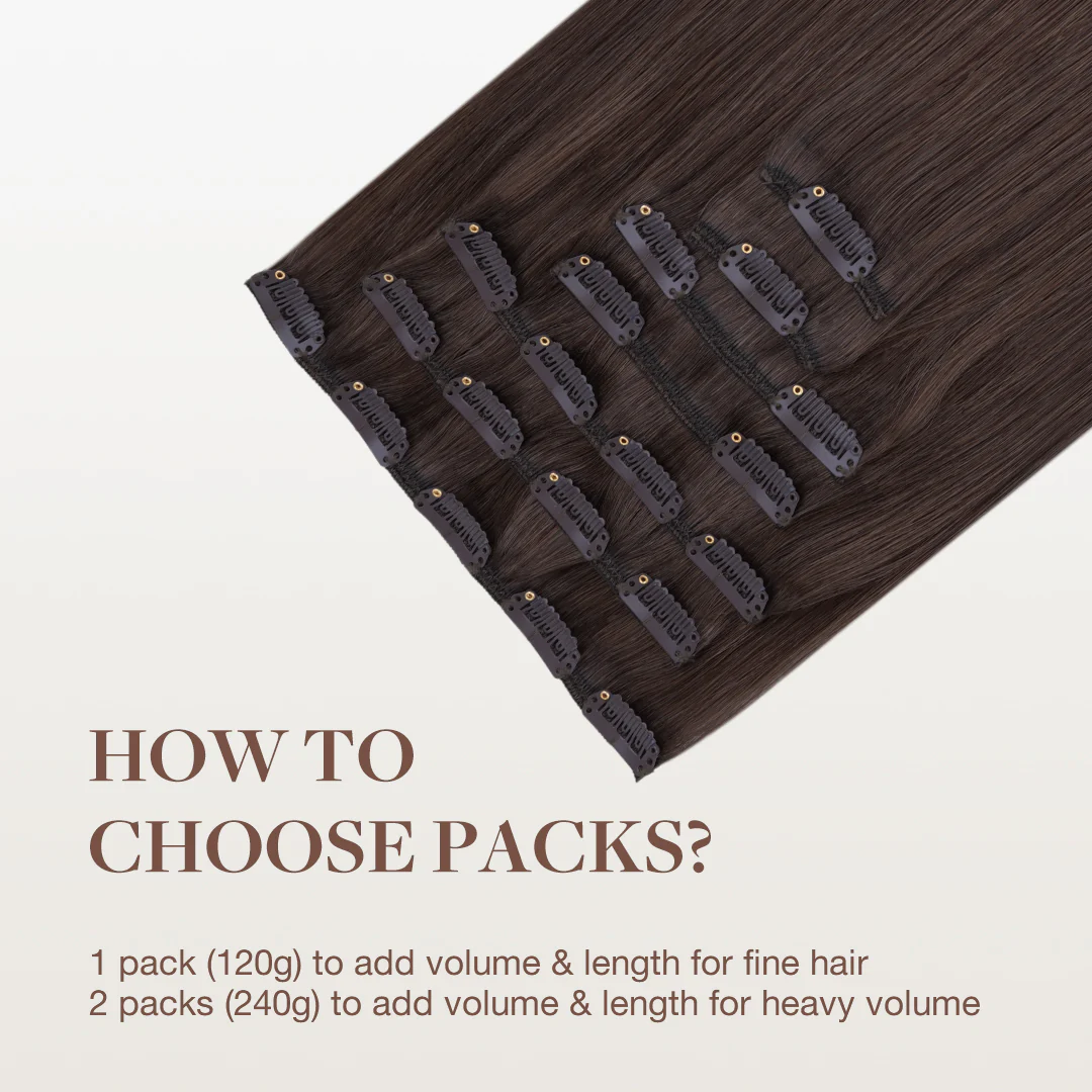 Light Brown (2A) Classic Clip-Ins (120g-150g) [Clearance] - Image 5