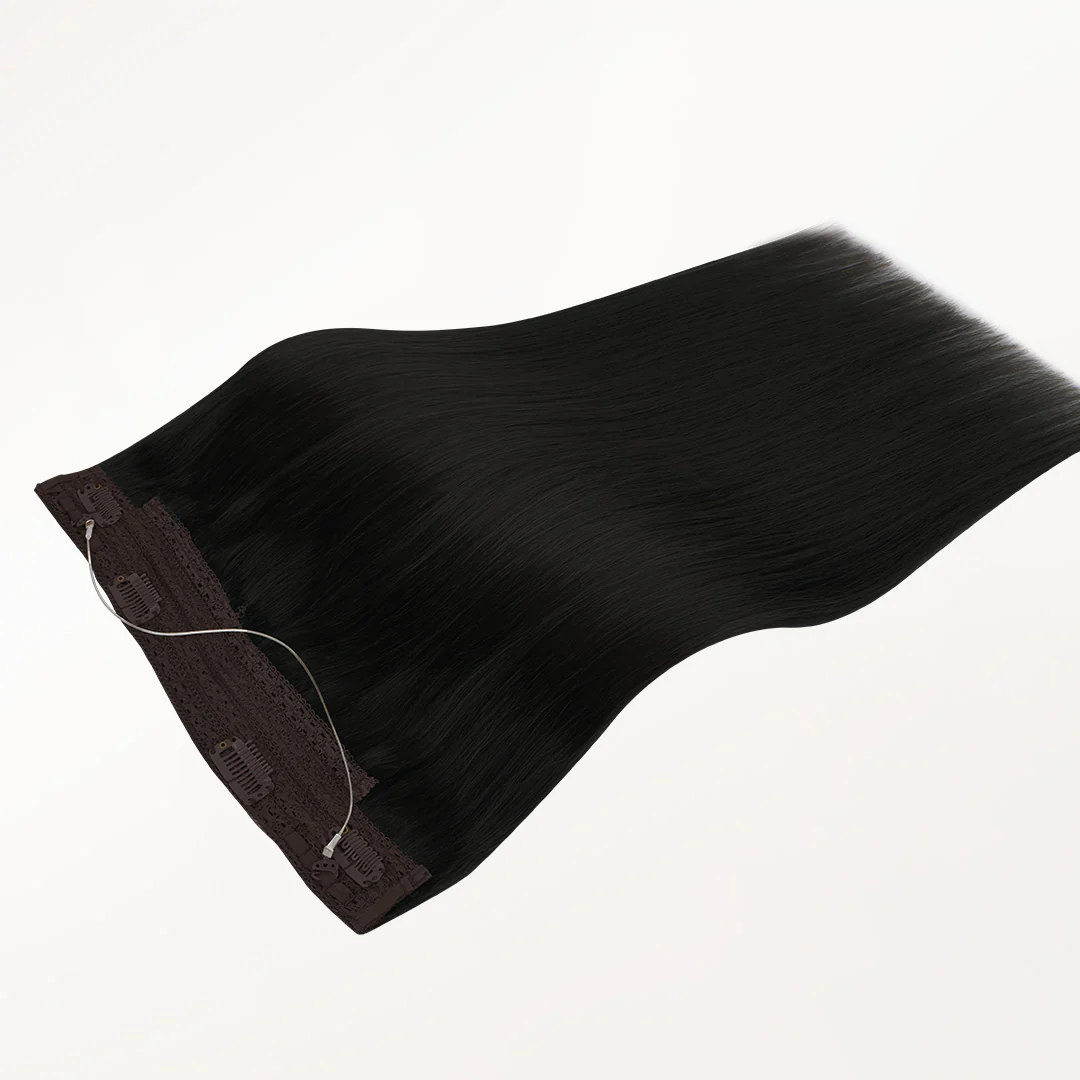 Natural Black (1B) Pro & Wire Hair Extension (70g-140g) - Image 10