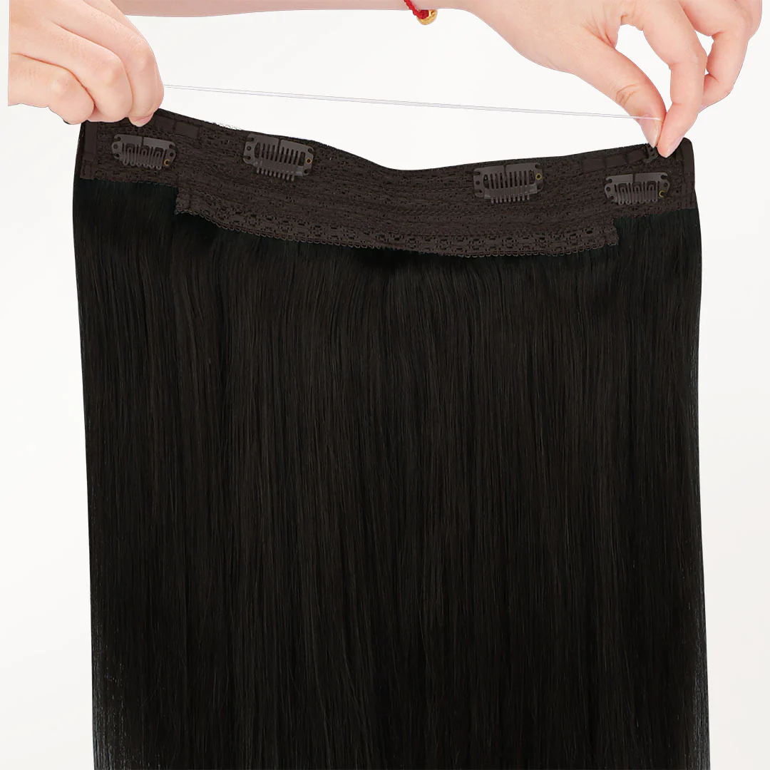 Natural Black (1B) Pro & Wire Hair Extension (70g-140g) - Image 9