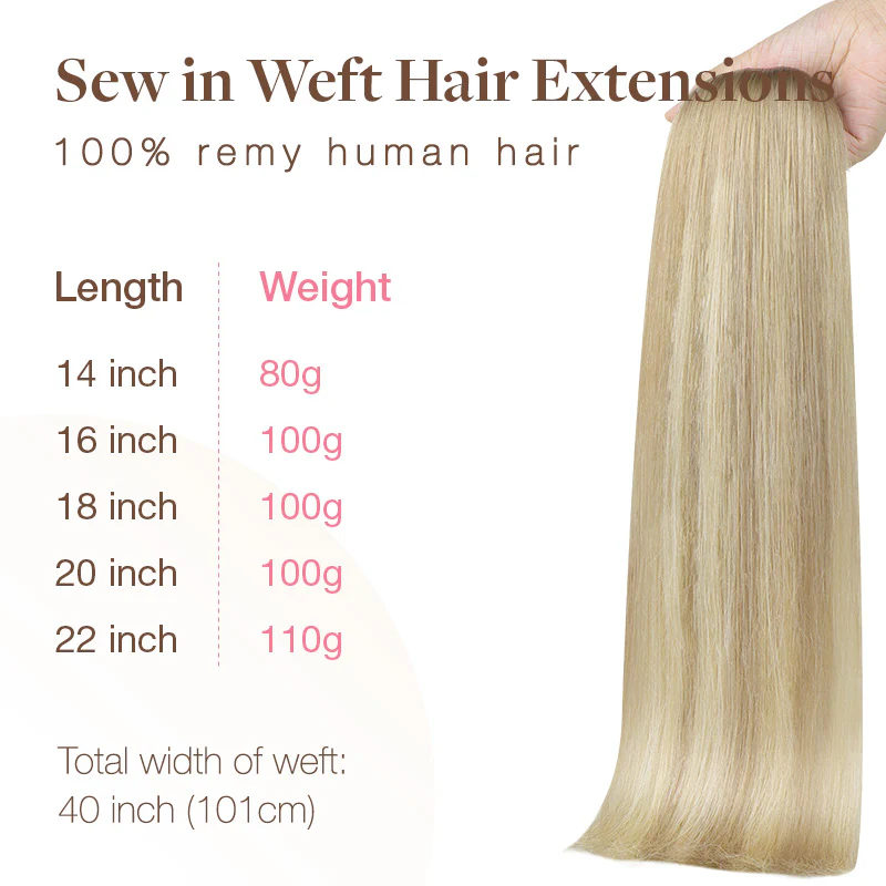 Natural Blonde Balayage (18ET90A) Sew-in Weft Set - Image 6