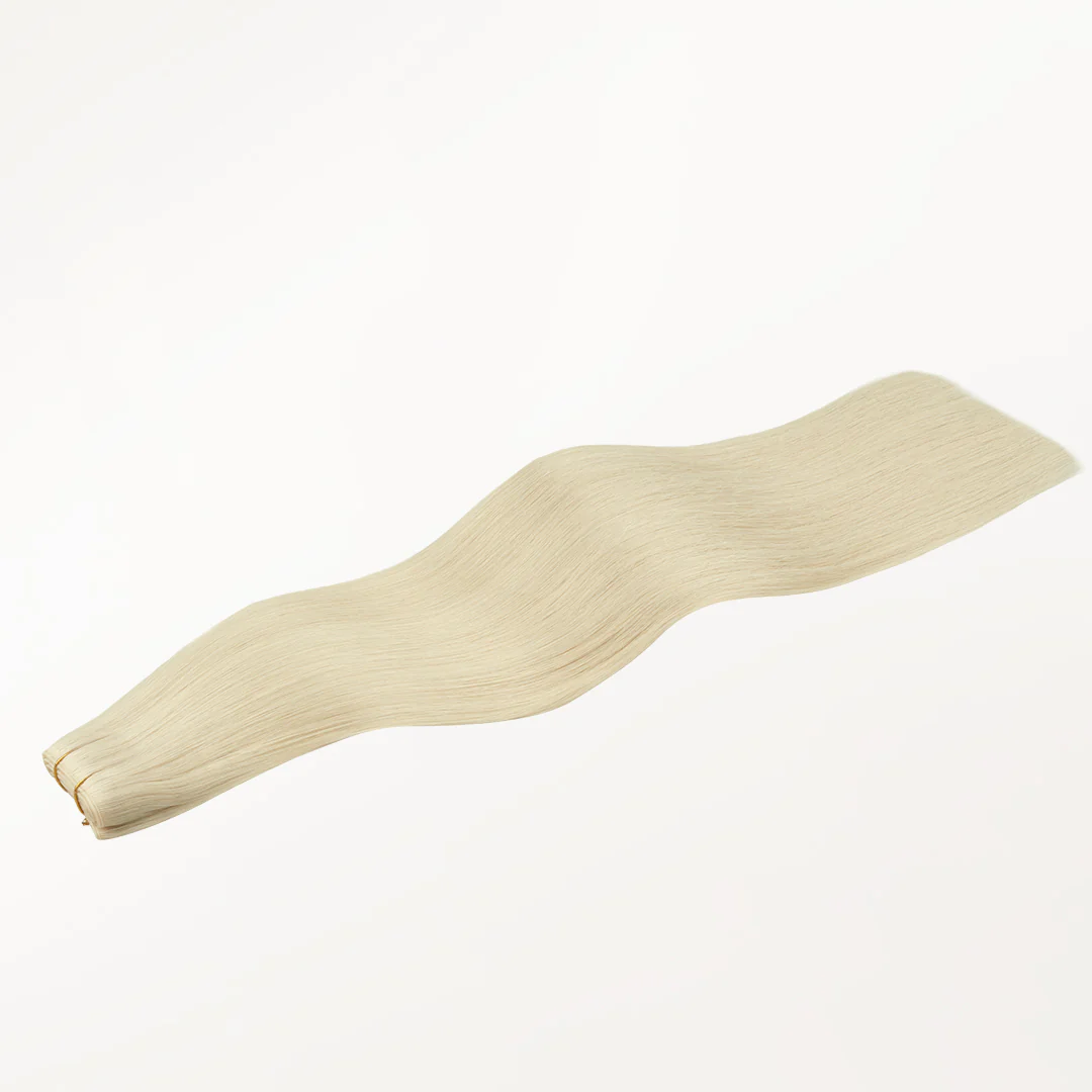 Platinum Blonde (60A) Butterfly Weft Hair Extensions (100g-150g) - Image 3