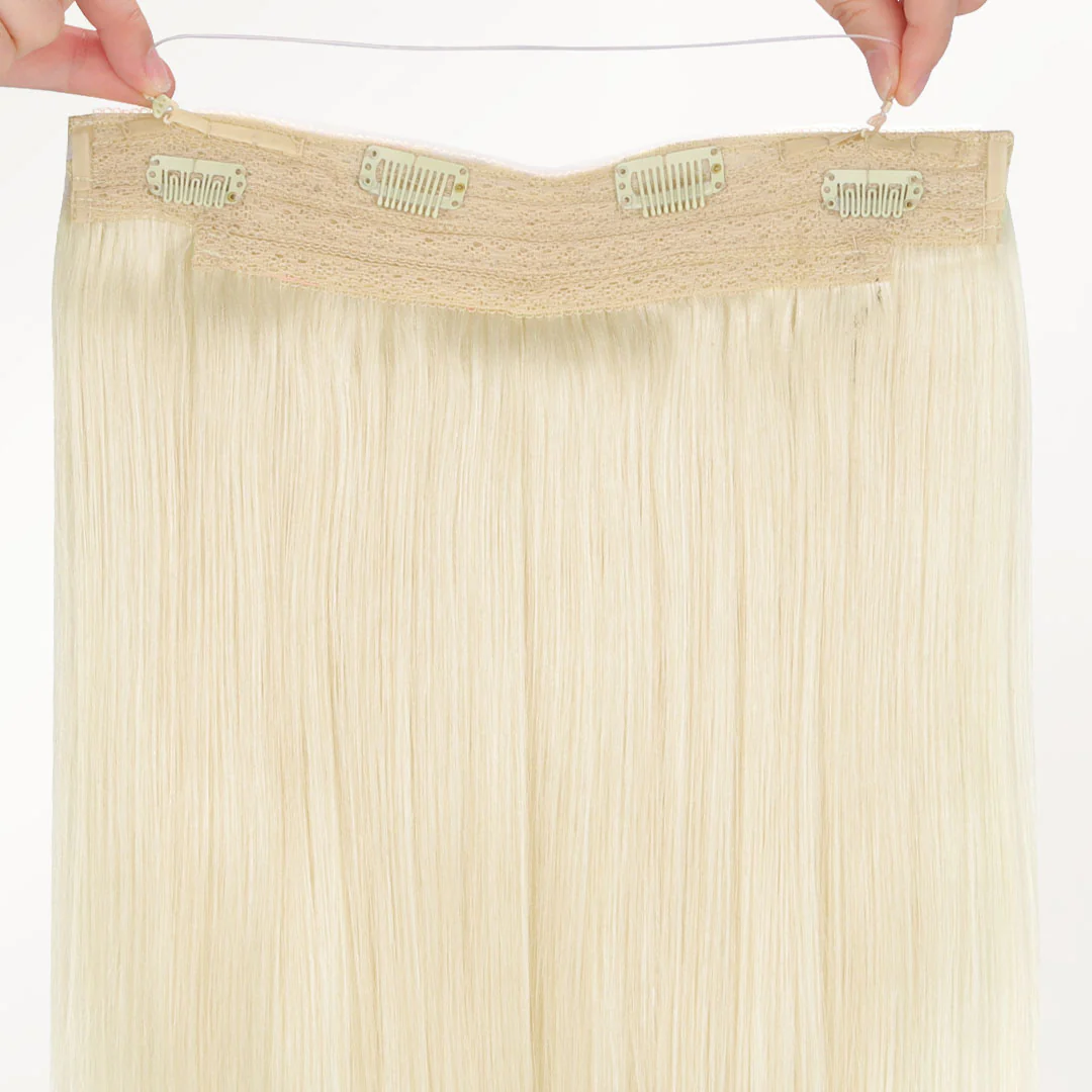 Platinum Blonde (60A) Pro & Wire Hair Extension (70g-140g) - Image 9
