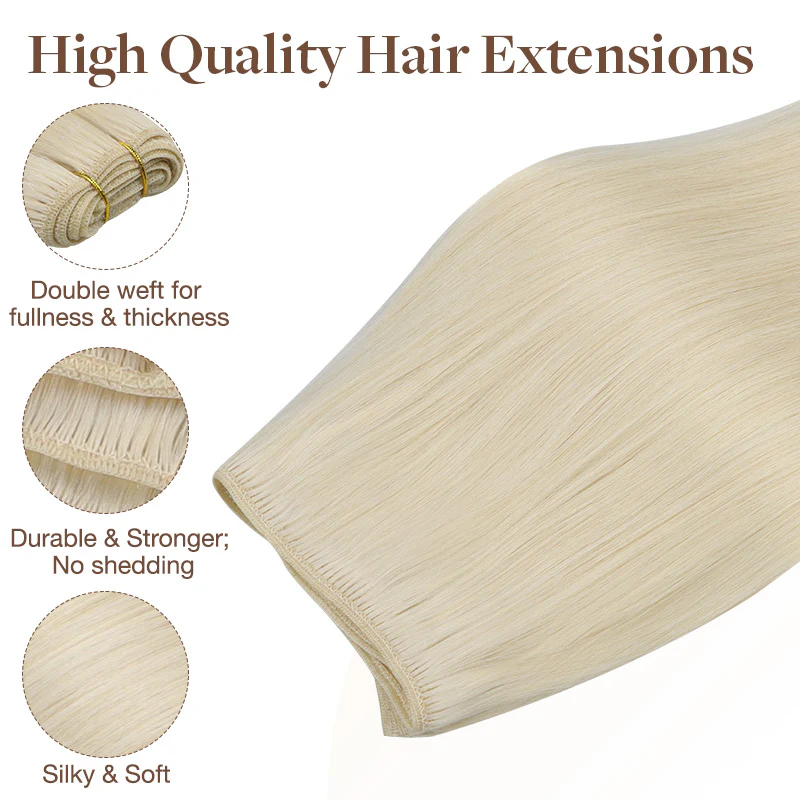 Platinum Blonde (60A) Sew-in Weft Set - Image 4