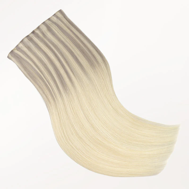 Platinum Blonde Balayage (17/22/60) Invisi Edge Seamless Clip-Ins (140g-160g) - Image 7