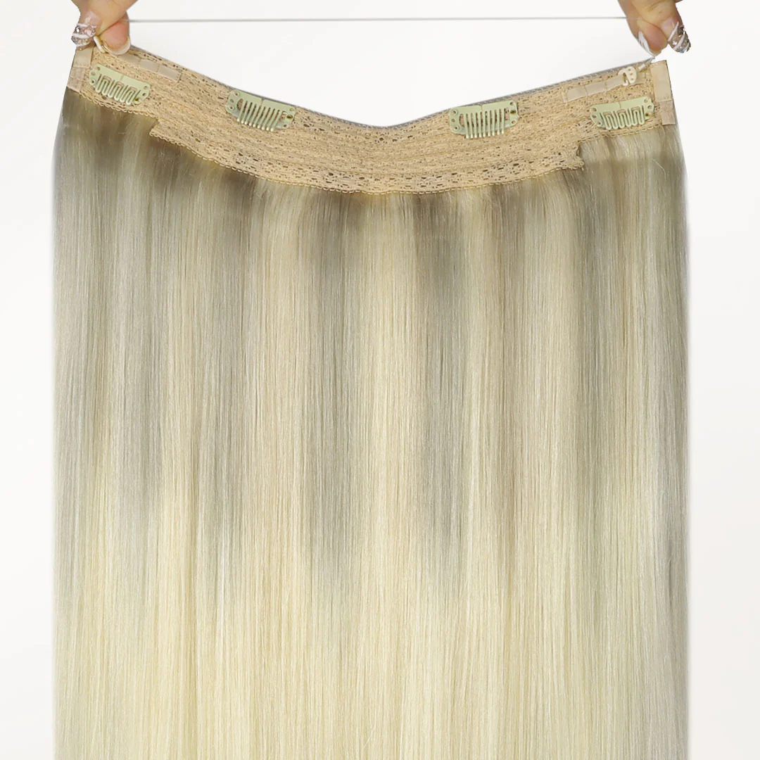 Platinum Blonde Balayage (17/22/60) Pro & Wire Hair Extension (70g-140g) - Image 9